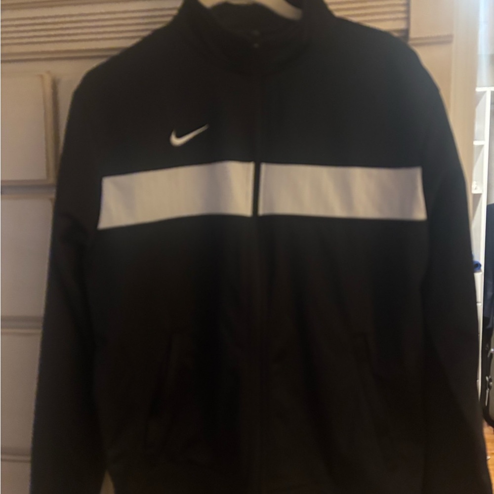 Nike Black and White Windbreaker Jacket